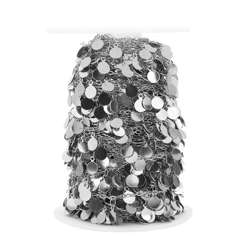 Body Jewelry Necklace - 1 Meter Stainless Steel 6mm Disc