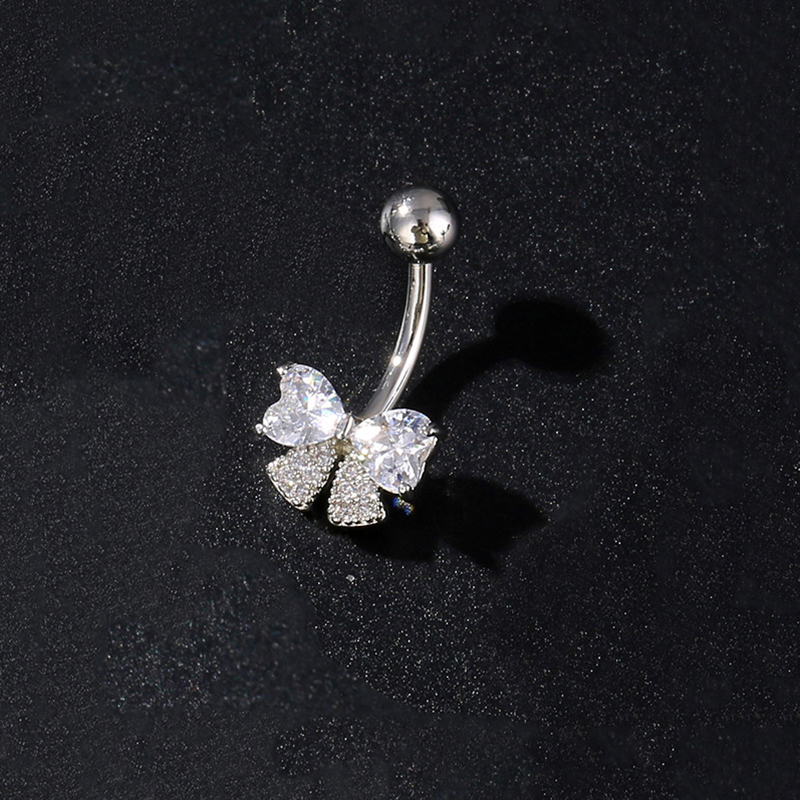 Body Jewelry Rings - 1pc Stainless Steel Butterfly Flower Belly