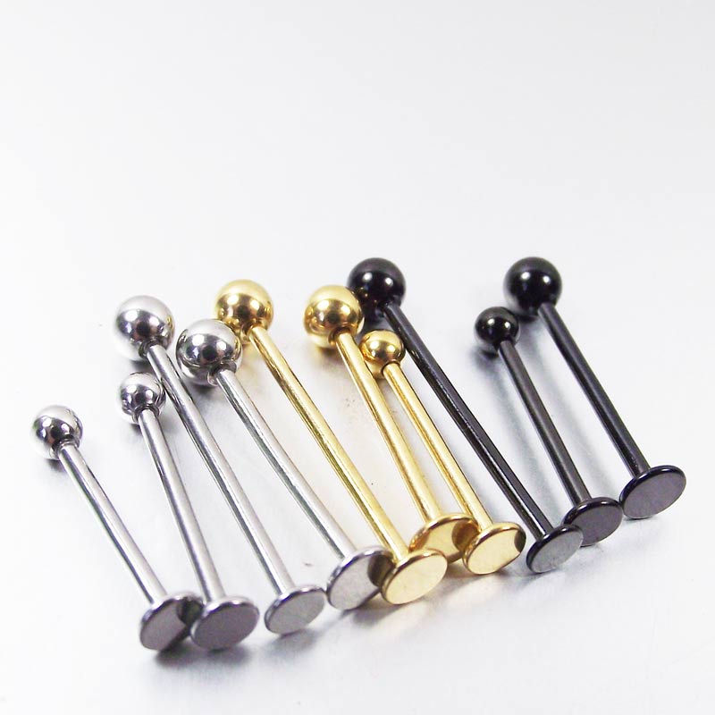 Body Jewelry Gauges - 2 Pieces 316L Surgical Steel Tongue