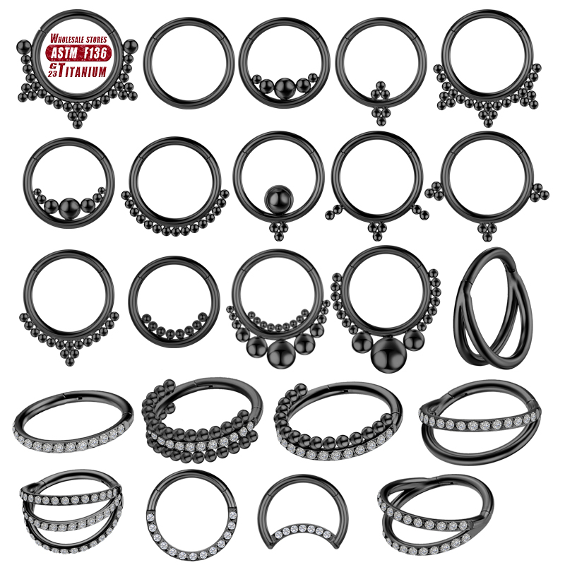 Body Jewelry Implants - F136 Titanium Piercing Black Nose Ring