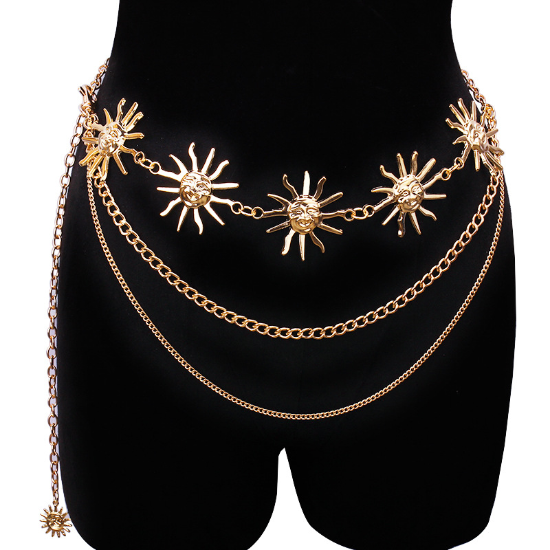 Qualiti Body Jewelry - Chunky Multilayer Punk Gothic Moon Sun