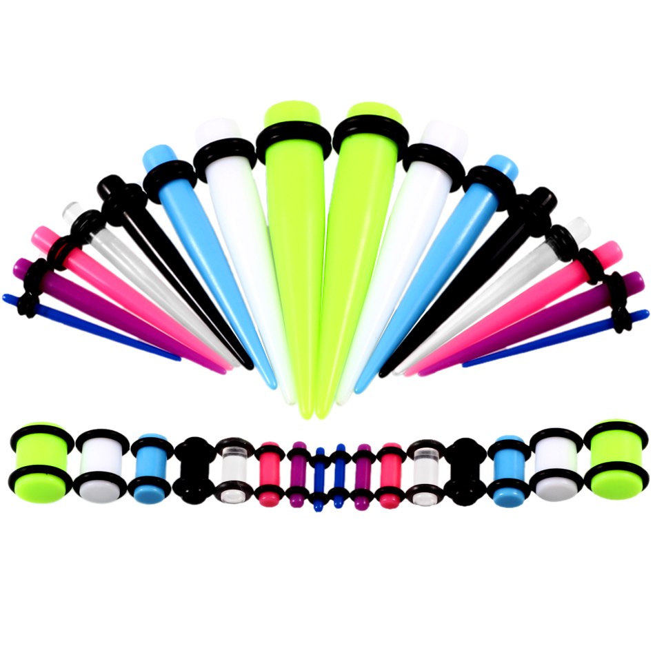 36pcs/lot Acrylic Ear Gauge Ta - Body Jewelry Gauges review and price