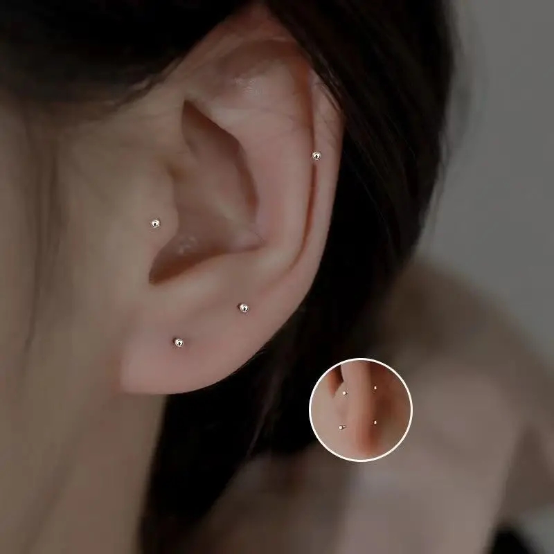 2pcs Ear Piercing Silver Needl - Body Jewelry Implants review and price