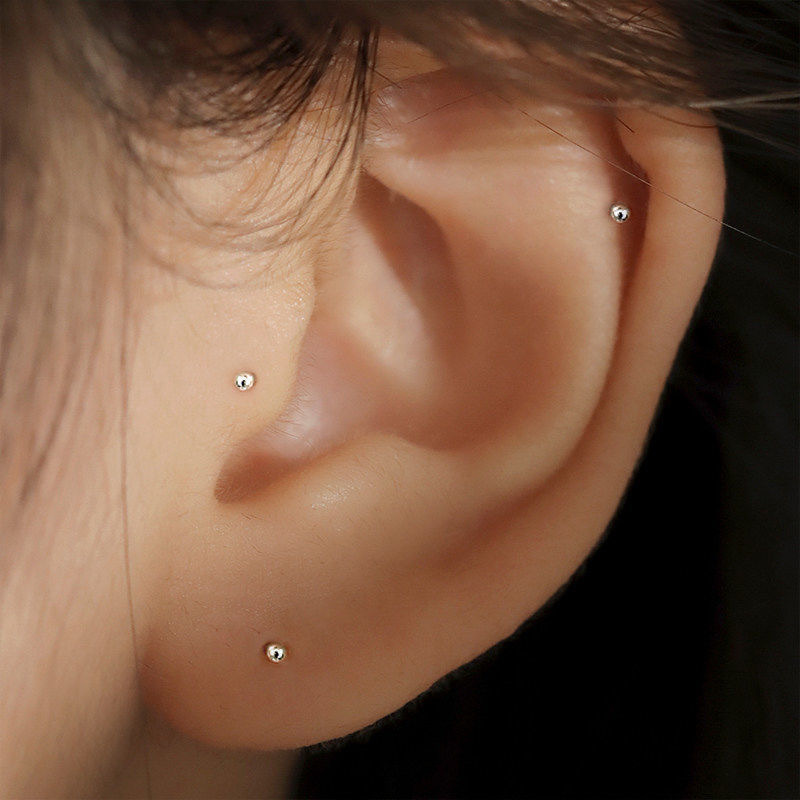 2pcs Ear Piercing Silver Needl - Body Jewelry Implants review and price