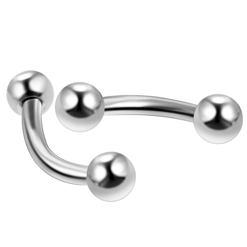 10Pcs/lot Steel Eyebrow Banana - Eyebrow Curved Barbell review and price