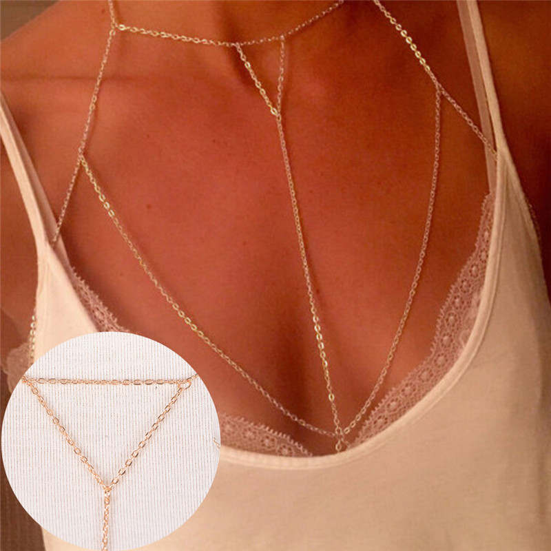 Gold Silver Fashion Link Chain - Body Jewelry Necklace review and price