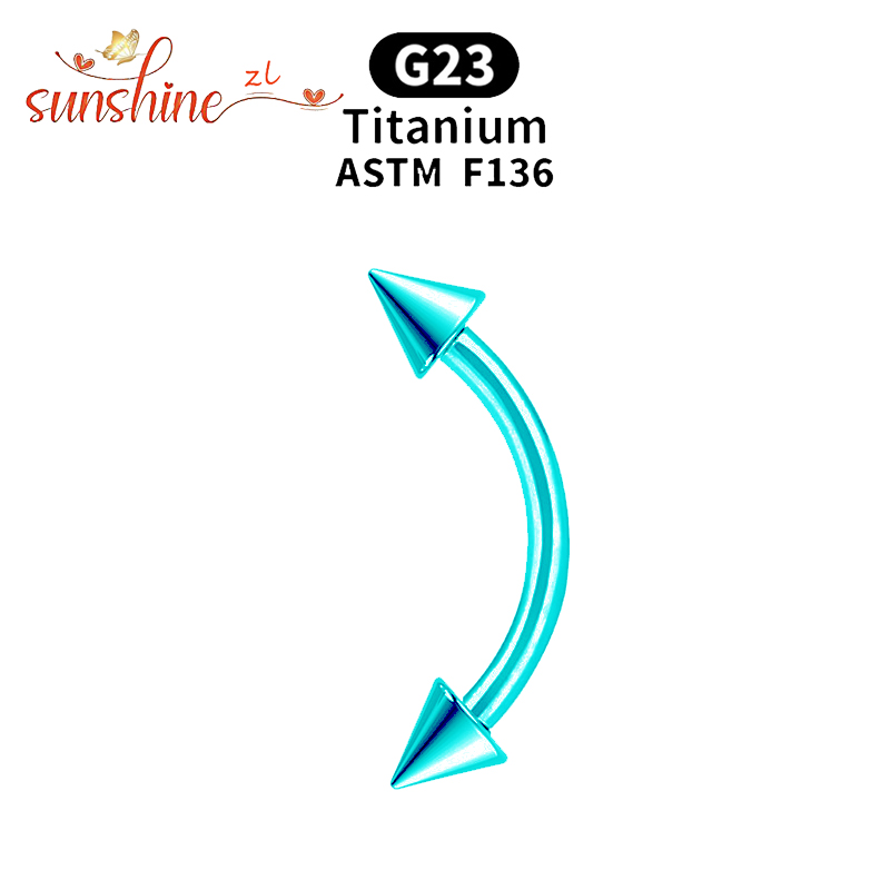 1PC G23 Titanium Spike Curved  - Eyebrow Curved Barbell review and price