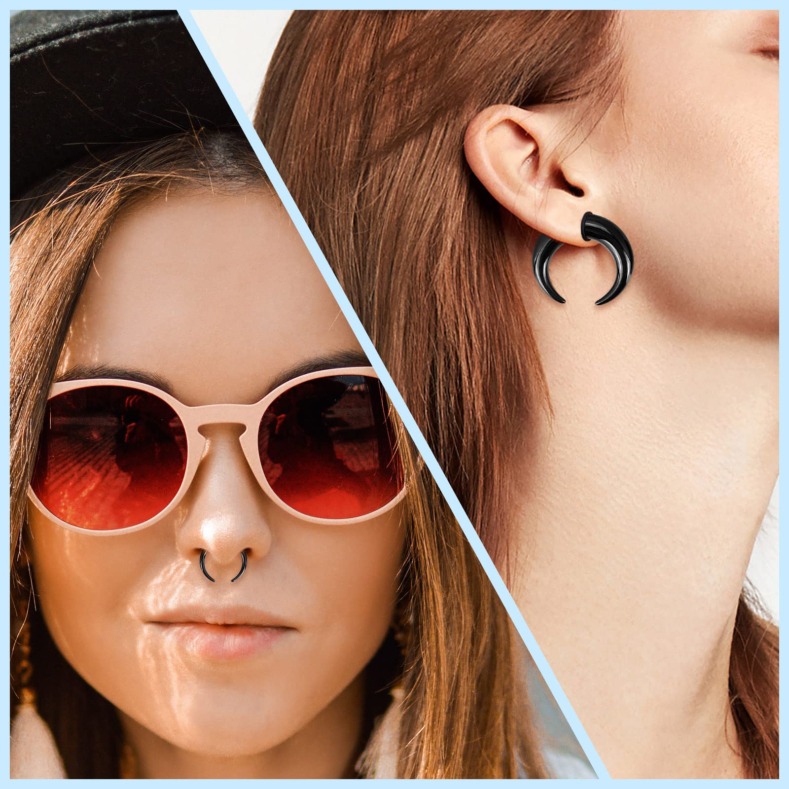 18Pcs Acrylic Septum Pincher T - Body Jewelry Gauges review and price