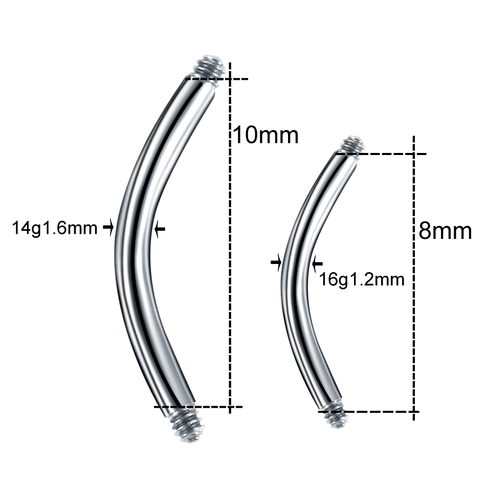 100Pcs/lot Steel Piercing Bana - Body Jewelry Gauges review and price