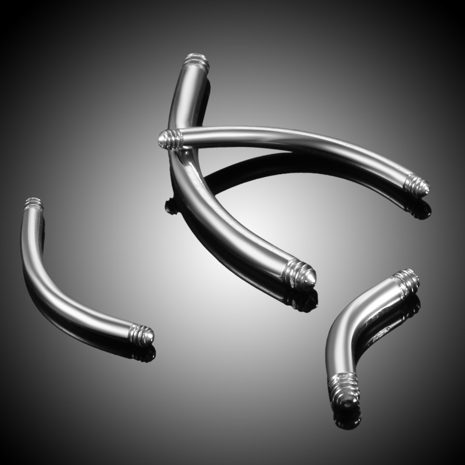 100Pcs/lot Steel Piercing Bana - Body Jewelry Gauges review and price