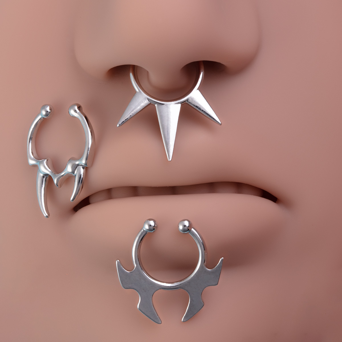1-3pcs Fake Clip on Nose Rings - Body Jewelry Implants review and price