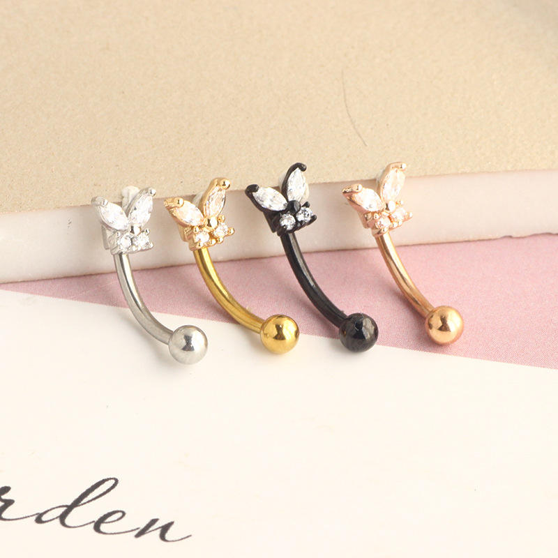 Gold Rook Piercing Jewelry 14K - Eyebrow Curved Barbell review and price