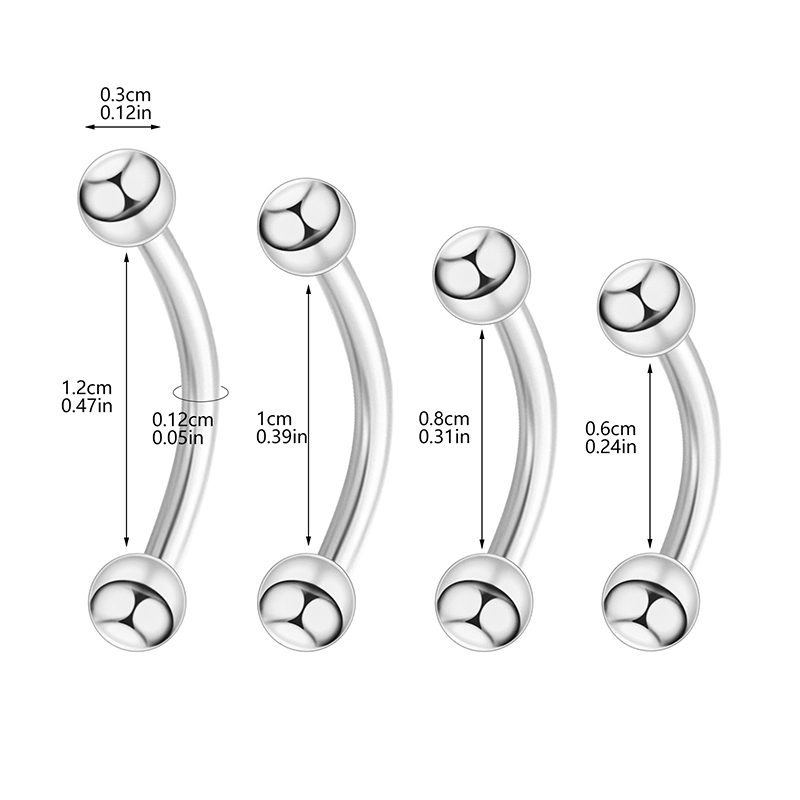 6PCS Stainless Steel Curved Ba - Eyebrow Curved Barbell review and price