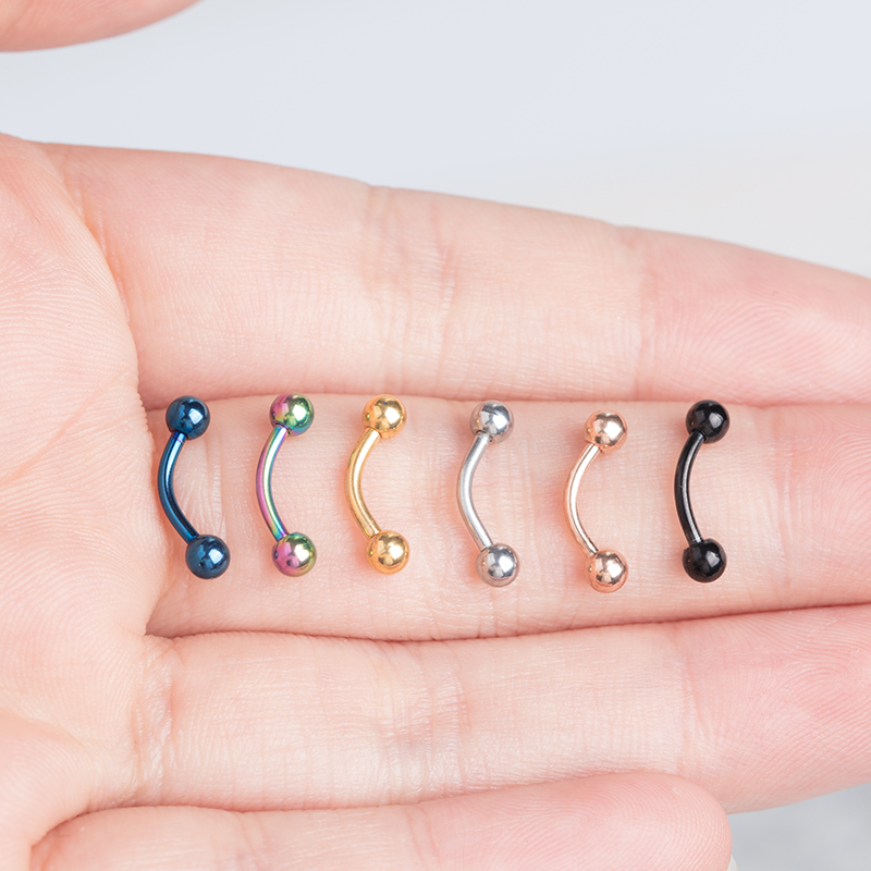 6PCS Stainless Steel Curved Ba - Eyebrow Curved Barbell review and price