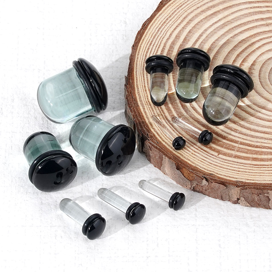 2pcs Glass Ear Gauges Stretchi - Body Jewelry Gauges review and price
