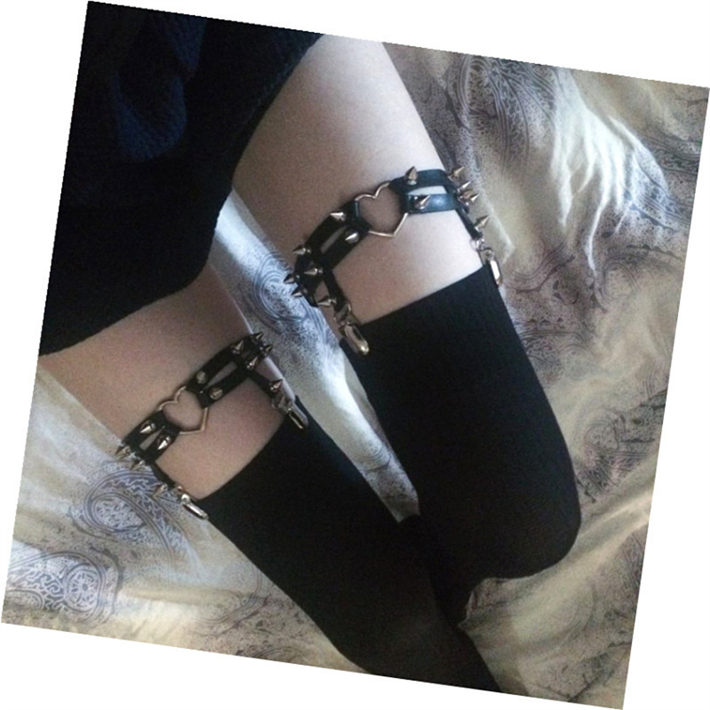 1Pcs Women Punk Goth Heart PU  - Body Jewelry Rings review and price