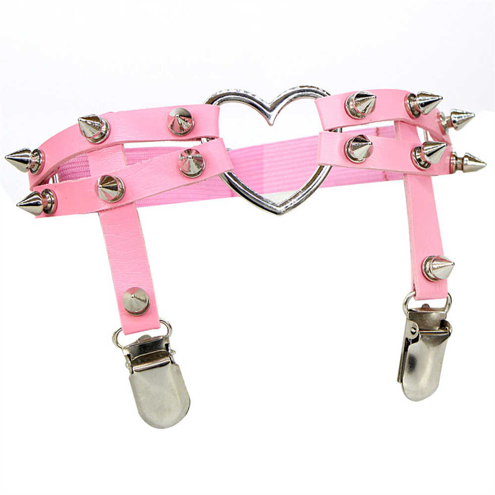 1Pcs Women Punk Goth Heart PU  - Body Jewelry Rings review and price