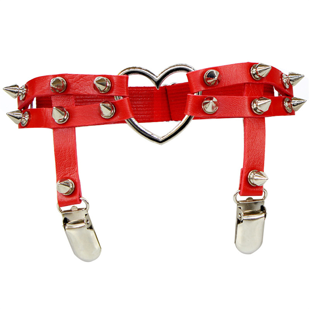 1Pcs Women Punk Goth Heart PU  - Body Jewelry Rings review and price