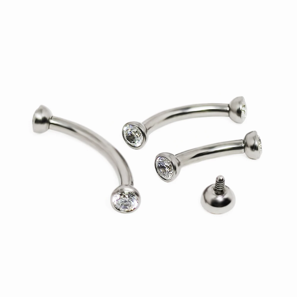 F136 Titanium Piercings Eyebro - Eyebrow Curved Barbell review and price