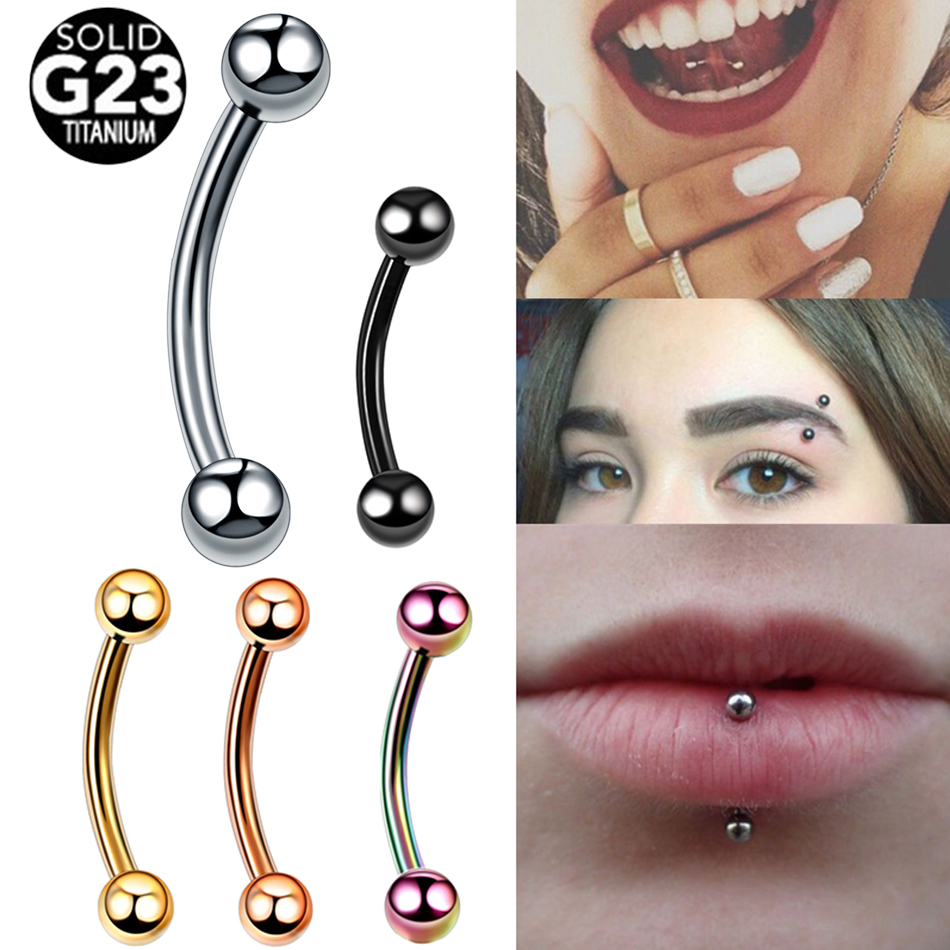 1pc Titanium Ball Eyebrow Pier - Eyebrow Curved Barbell review and price