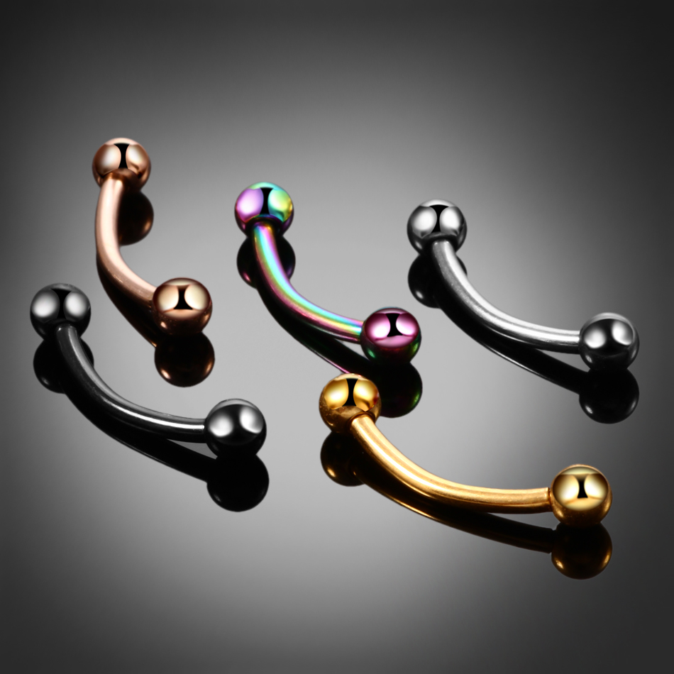 1pc Titanium Ball Eyebrow Pier - Eyebrow Curved Barbell review and price
