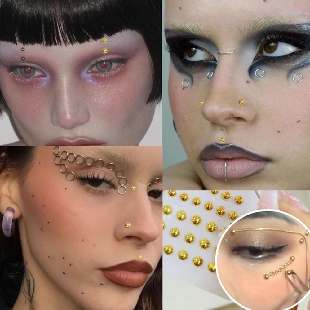 661Pcs Set Face Fake Piercings - Body Jewelry Rings review and price