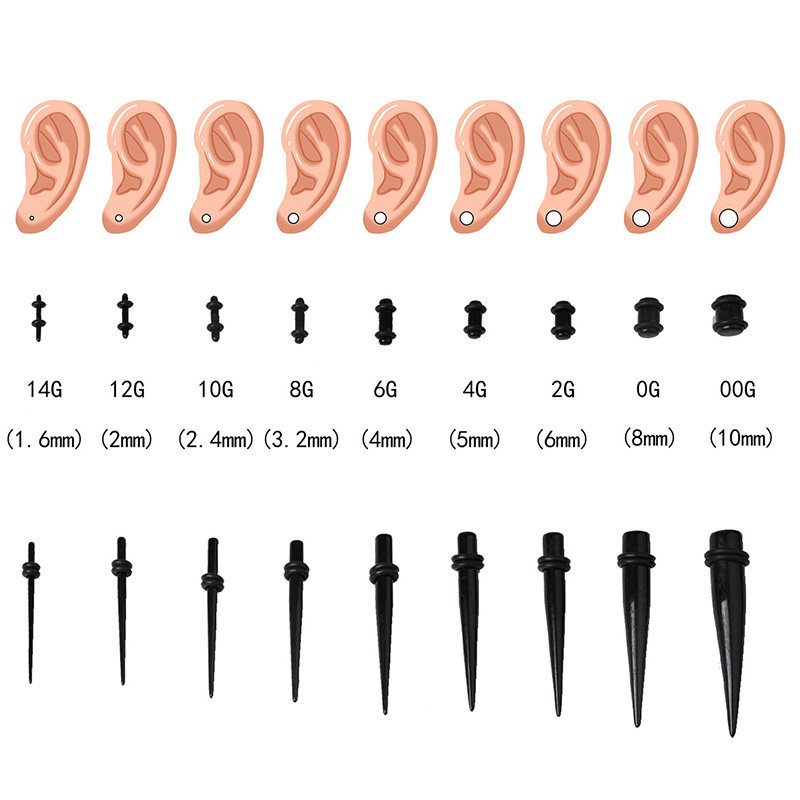 50pcs Acrylic Spike Ear Gauges - Body Jewelry Gauges review and price