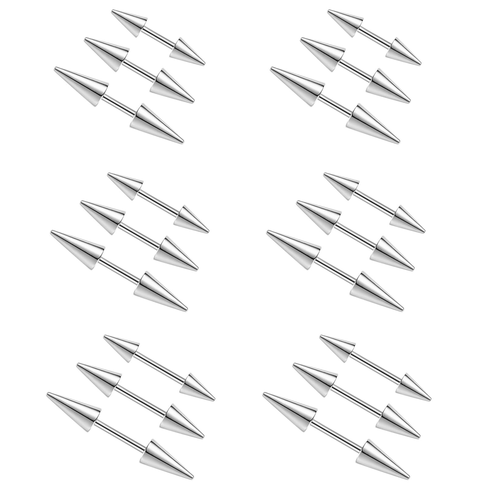 2Pcs 16G Spike Eyebrow Piercin - Eyebrow Curved Barbell review and price