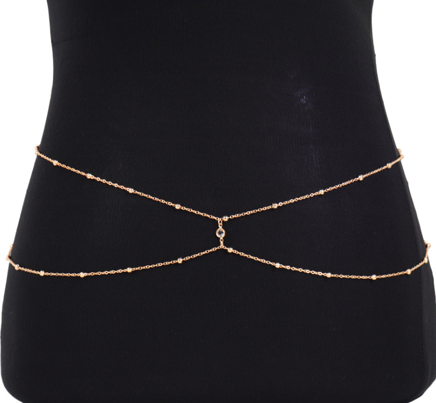 Clear Rhinestone Beaded Belly  - Qualiti Body Jewelry review and price