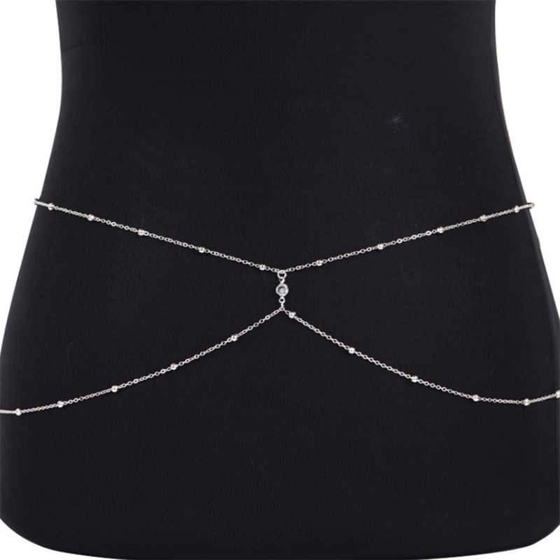 Clear Rhinestone Beaded Belly  - Qualiti Body Jewelry review and price