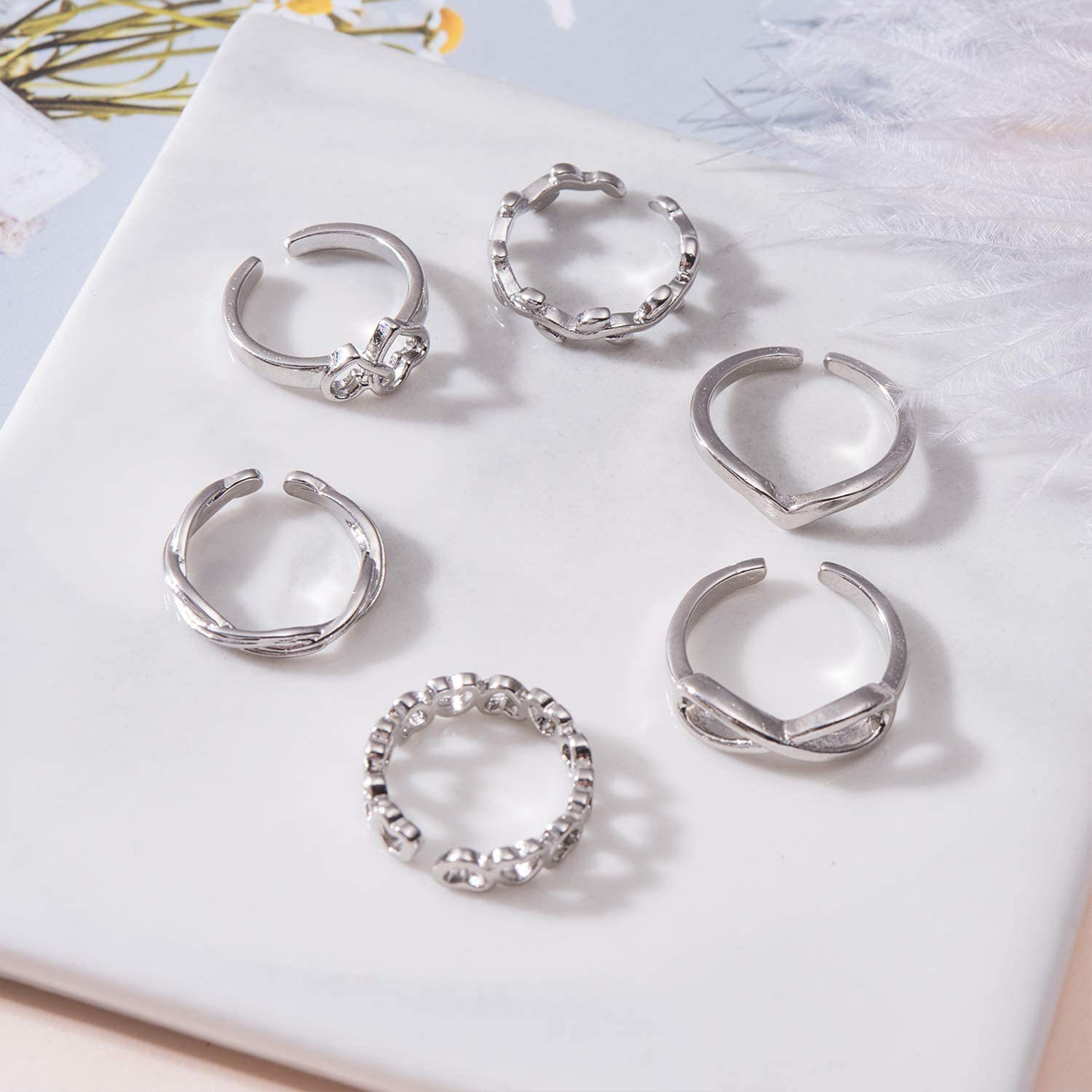 10/12Pcs Toe Rings for Women O - Body Jewelry Rings review and price