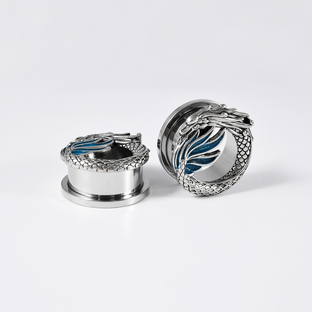 1-2PCS Vintage Chiness Dragon  - Body Jewelry Gauges review and price