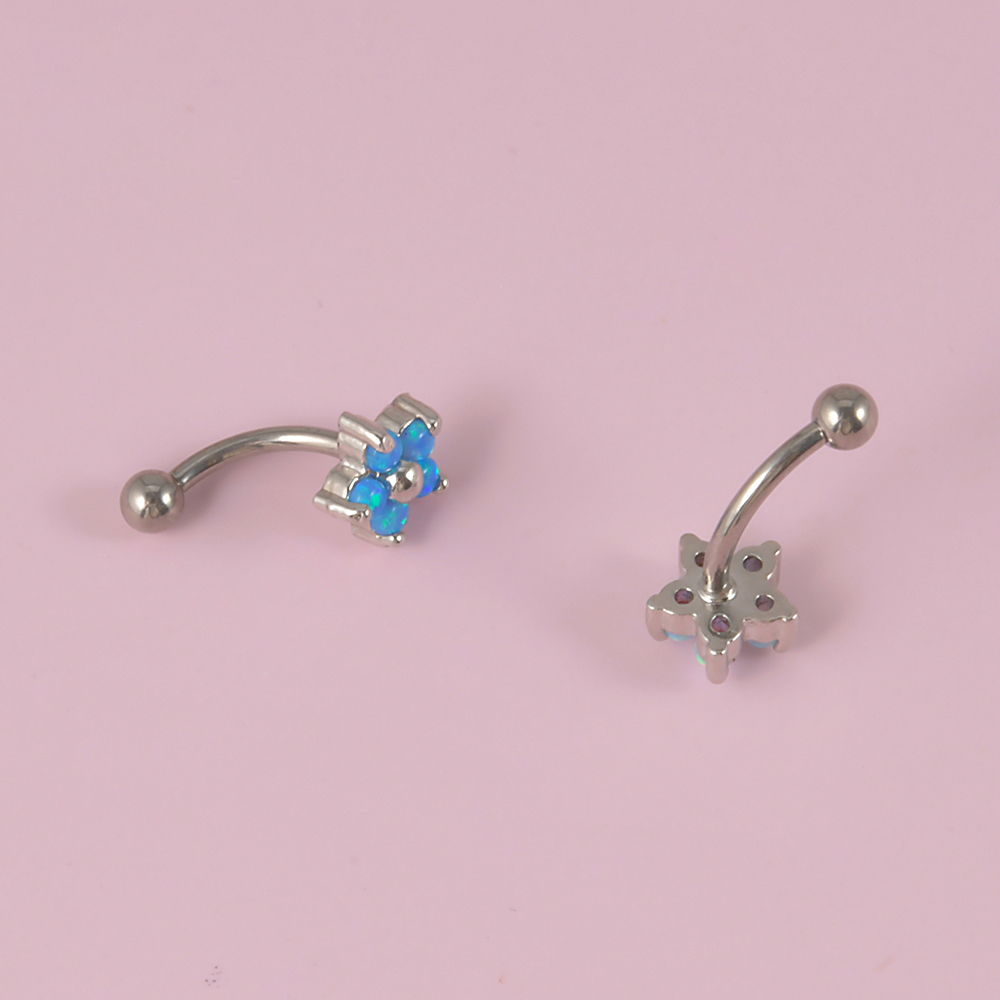 1PC G23 TItanium 16G Crystal F - Eyebrow Curved Barbell review and price