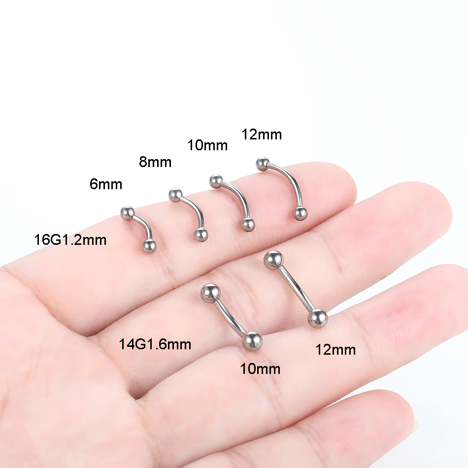 1Pc Titanium Piercing Curved B - Eyebrow Curved Barbell review and price