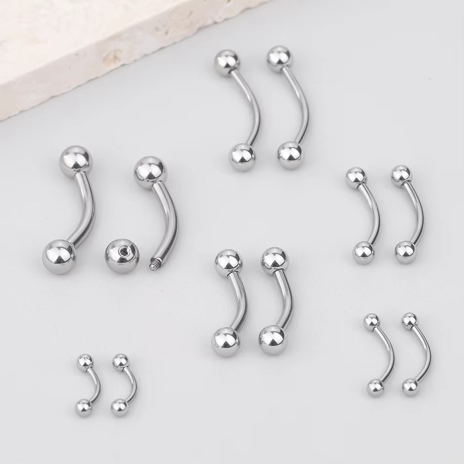 1Pc Titanium Piercing Curved B - Eyebrow Curved Barbell review and price