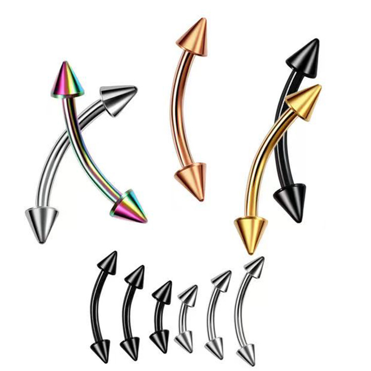 2Piece Titanium Steel Eyebrow  - Eyebrow Curved Barbell review and price