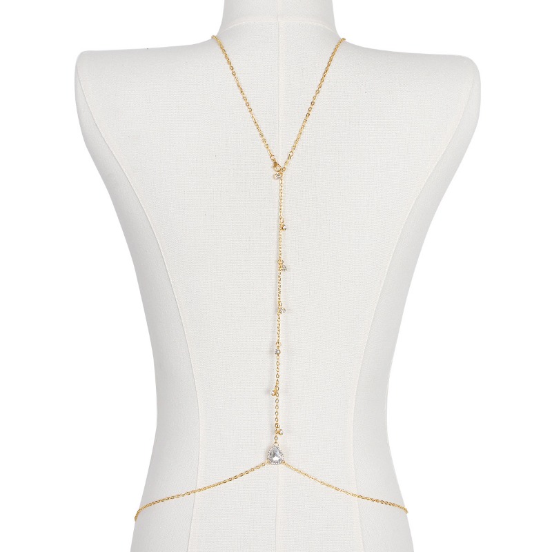 Bride Backless Rhinestone Wate - Body Jewelry Necklace review and price