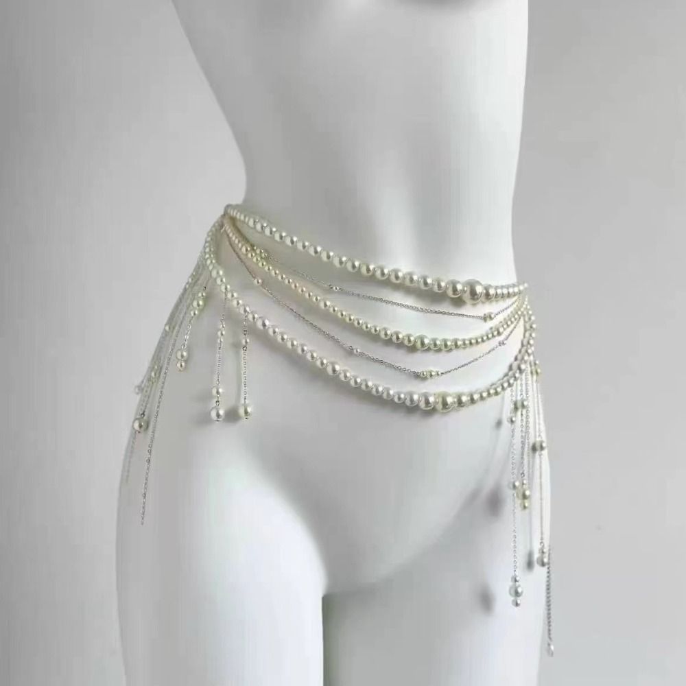 Fashion Elegant Pearl Waist Ch - Qualiti Body Jewelry review and price