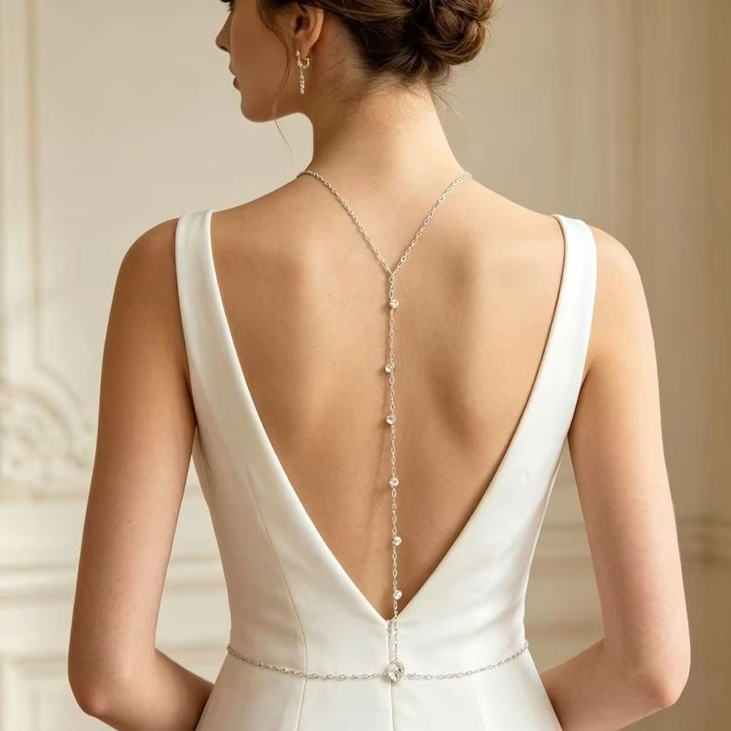 Back Body Chain Zircon Spine C - Body Jewelry Necklace review and price